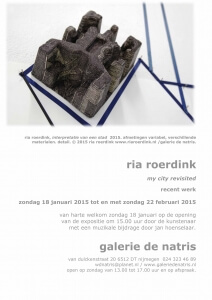 Galerie de Natris Uitnodiging expositie My City Revisited van Ria Roerdink